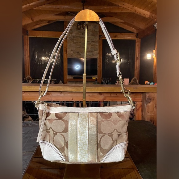 Coach Handbags - Coach signature with metallic accents